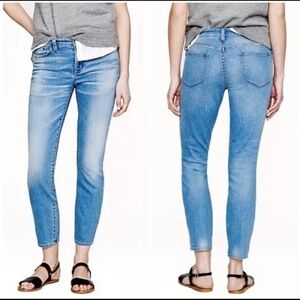 J. Crew Cropped Reid Blue Denim Jeans Light Wash 5-pocket Womens Size 30
